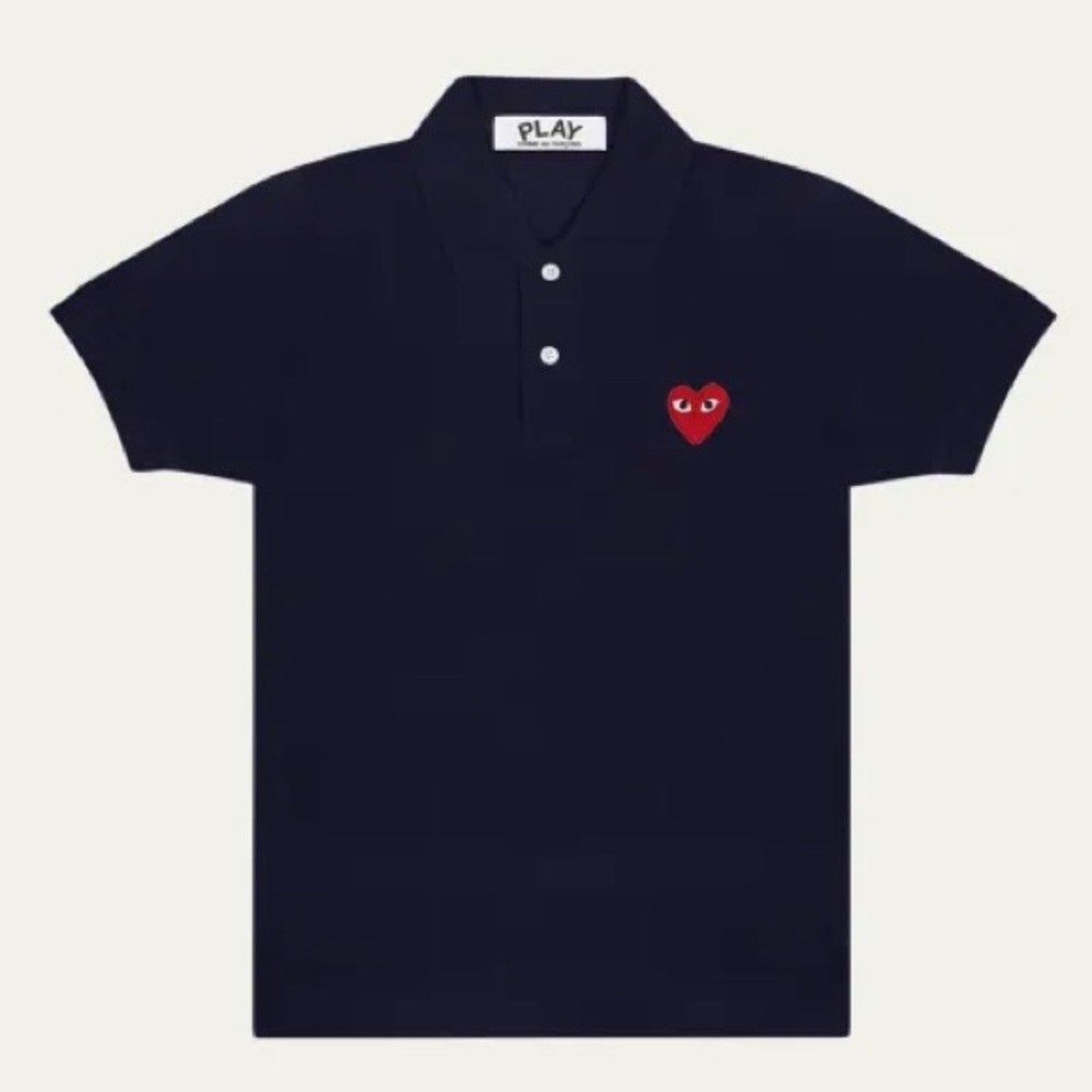 Men's Navy Comme Des Garçons Polo (Size XL)
